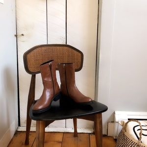 Ma&Lo Cognac Lugged Sole Boots Sz 36/6